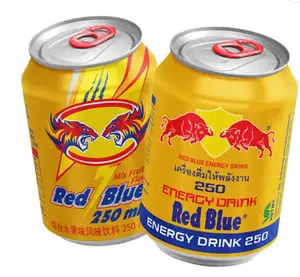 250Ml Energiedrank Rood Blauw Merk Met Hoge Kwaliteit