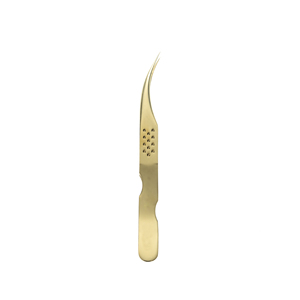 Pince à épiler inclinée antistatique en acier inoxydable avec logo privé pince à épiler d'extension de cils de beauté fabriquée au Pakistan - Product Image 3