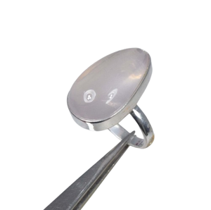 925 Sterling Silver <b>Ring</b> <b>Rose</b> <b>Quartz</b> 925 Sterling Silver Gemstone <b>Ring</b> January Birthstone Smooth Pear Gemstone Gift for Her - Product Image 1