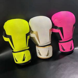 Gants de boxe en cuir PU 14oz personnalisés avec design coloré pour l'entraînement aux arts martiaux - Product Image 4