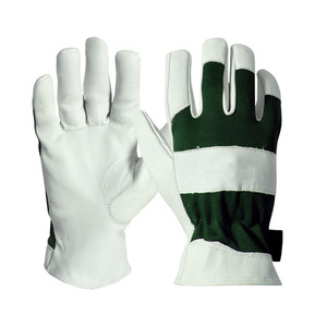 Guantes de trabajo de cuero de grano de vaca de alta calidad Nuevo diseño Seguridad industrial Protección de manos resistente para la construcción - Product Image 6