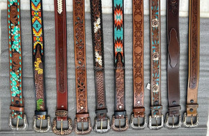 Ceintures en cuir usinées à la main populaires nouveauté ceinture à boucle en cuir élégant Offre Spéciale ceintures faites à la main couleur marron - Product Image 6