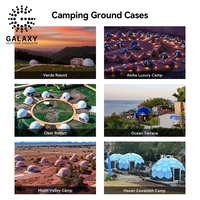 Tente dôme géodésique Tienda Zome avec salle de bain Tentes de camping extérieur Gampling Hotel 9m Yourt