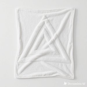 Manta de lana suave de lujo Acogedor Triángulo blanco Diseño en relieve Diseño Tamaño Queen - Product Image 2