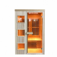 Sauna Kayu Solid Hemlock Kanada untuk Satu Orang, Penjualan Langsung Pabrik; Ruang Uap Inframerah Jauh Komersial untuk Hotel & Klub