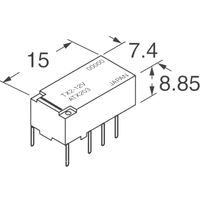Relais miniature à semi-conducteurs TX2-9V DPDT 2A 220VDC pour PCB, produit d'origine haute performance