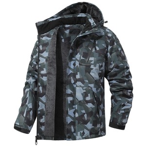 Men's Casual <b>Winter</b> Ski <b>Jacket</b> <b>Waterproof</b> Breathable Eco-Friendly Stand Front Pocket Outdoor Mountain Sports Warm Fleece Lining - Product Image 3