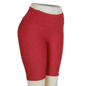 Pantalones cortos informales de cintura alta OEM ODM para mujer, pantalones cortos de motorista de Yoga de secado rápido, botón que absorbe la humedad, patrón transpirable, decoración de lazo - Product Image 6