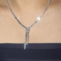 Collar de Diamantes de Corte Brillante Hecho a Mano de Lujo, Cultivado en Laboratorio, Estilo Étnico, Chapado en Rodio, Oro de 14K/18K, Certificado VVS-VS para Mujer