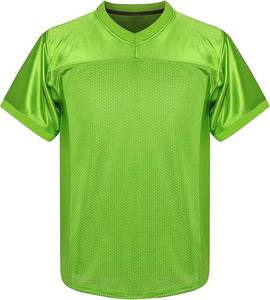 100% malla de poliéster diseño hueco Rugby Jersey uniforme de fútbol americano con mangas cortas transpirable de talla grande característica - Product Image 3