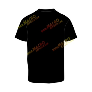 เสื้อยืดคอตตอนเทอร์รี่สีดำ 100% สำหรับผู้ชาย ทรงลำลอง แขนครึ่งตัว สไตล์สตรีทแฟชั่น รับผลิตตามแบบ OEM ระบายอากาศได้ดี ทรงปกติ น้ำหนัก 180 กรัม - Product Image 6
