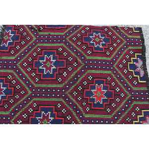 Alfombra de 2.8x3.9 pies, Alfombra Turca Vintage, Alfombra de Lana Roja Ombré - Product Image 5