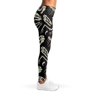 Dear-Lover Wholesale Fashion New Adults <b>Patterned</b> Black Fleece Mid Waist Breathable Moto Biker Skinny <b>Leggings</b> Plus Size Autumn - Product Image 6