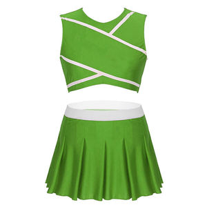 Uniformes de Animadoras Personalizados con su Propio Logotipo a Bajo Precio, 100% Poliéster, Impresión por Transferencia de Calor, Ropa de Práctica Nueva - Product Image 4