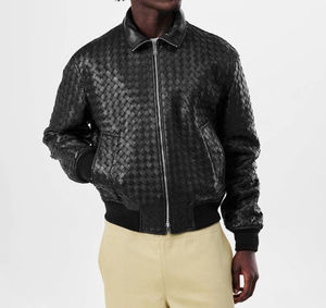 2025 Fitted Leather Men's Leather Jacket <b>Black</b> <b>Top</b> Quality Fashion Pu Jacket Men Custom Design Men Leather Jacket OEM Service - Product Image 3