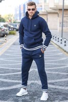 Marque de distributeur Survêtements pour hommes Logo personnalisé imprimé Ensemble de deux pièces Survêtements lourds en polaire technique pour hommes de Turki
