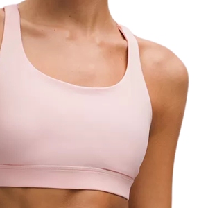 Soutien-gorge de sport pour femmes grande taille, double dos croisé, bretelles, col en U, haut de yoga, haute élasticité, sans armatures, extensible dans les quatre sens, respirant, salle de sport - Product Image 6
