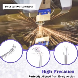 แหนบต่อขนตาสแตนเลสคุณภาพสูงแบบกำหนดเองของ JIMED SURGICAL ใช้ซ้ำได้ เครื่องมือความแม่นยำสำหรับงานเสริมสวยในร้านเสริมสวย - Product Image 3