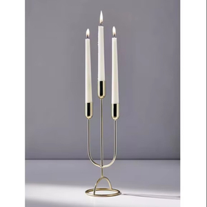 Elegante Simple de acero niquelado de lujo hecho a mano soporte de vela para cumpleaños y Navidad decoración del hogar Material de Metal duradero - Product Image 1