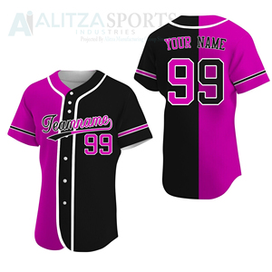 Maillots de baseball tendance et personnalisés - Vêtements de sport en tissu 100% polyester, personnalisables, fabriqués au Pakistan - Product Image 1