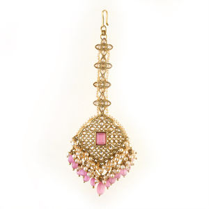 Antiguo Rosa clásico Maang Tikka con Mehndi chapado 211091 mayoristas de joyería hechos a mano en la India - Product Image 1