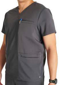 Nuevo estilo uniforme hombres Scrubs conjuntos moda elegante Scrubs venta al por mayor personalizado médico enfermera uniforme manga corta para hombres - Product Image 3