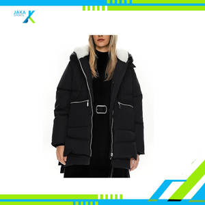 Parka d'hiver chaude et écologique pour femme, tissée, à capuche, style décontracté et tendance - Product Image 2