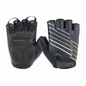Guantes de entrenamiento de cuero Fingerl para hombre con forro de nailon, guantes de gimnasio de tamaño XL para ejercicio deportivo, protección de palma para levantamiento de pesas - Product Image 1