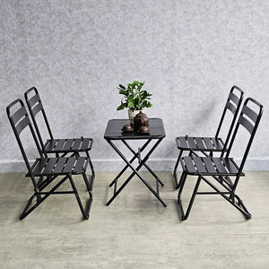Living Room <b>Folding</b> Farmhouse Tea <b>Table</b> and Chairs Set Minimalist Design Convertible CBCF293 - Product Image 3
