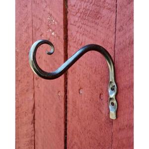 Heavy duty iron wall hook for coats backpacks or <b>towels</b> ideal for garage entryways or farmhouse style interior decor - Product Image 1