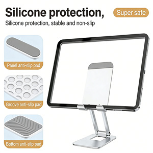 Soporte ajustable para teléfono y tableta, soporte de escritorio multiángulo de aleación de zinc para uso en el hogar y la oficina - Product Image 4