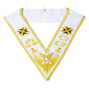 ผ้ากันเปื้อนพิธีกรรมเมสันแบบวินเทจ ปักมือ ขายส่ง ผ้ากำมะหยี่ ปักด้วยด้ายทอง - Product Image 1