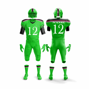 Ensemble personnalisé de maillots d'entraînement d'été de football américain pour adultes, manches courtes, 100 % polyester, bretelles réglables - Product Image 1