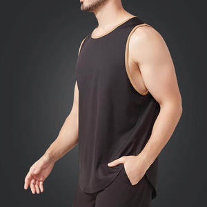 Camisetas sin mangas informales con logotipo personalizado para hombre, ropa deportiva holgada para correr, entrenamiento, venta al por mayor, 2024 - Product Image 3