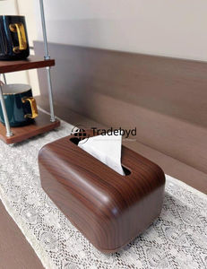 กล่องใส่กระดาษทิชชูไม้ลายดอกไม้คลาสสิก สไตล์หรูหราทันสมัย สำหรับตกแต่งโต๊ะในห้องนอนหรือสำนักงาน จาก Tradebyd - Product Image 3