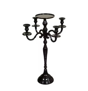 Candélabre élégant à cinq bras en laiton pour la décoration de mariage et de Noël, candélabre de sol en métal, artisanat exquis - Product Image 2