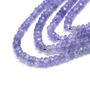 Perles de Tanzanite de Tanzanie, 100% naturelles, facettées, rondes, bleues, 3,5-5,5 mm, longueur 16 pouces, pour bijoux DIY, naturelles, décembre - Product Image 4