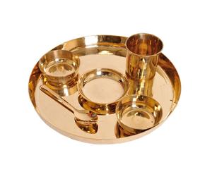 Wholesale Brass Dinner Set at Affordable Price Tabletop Decorate Item Customized Size Brass Dinner Set for <b>Best</b> Quality Piece - Product Image 3