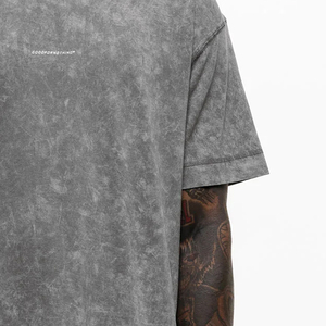 2024 nueva camiseta lavada con ácido de hombro caído de Color a la venta con logotipo y diseño personalizados a precios bajos tarifa al por mayor OEM - Product Image 5