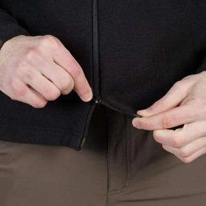Veste de terrain mi-saison à capuche pour homme, respirante, 100% polyester microfleece, anti-UV, séchage rapide, multi-poches, coupe classique - Product Image 3