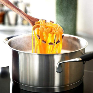 Cuillère à pâtes en bois écologique, cuillère à servir pour fête, cuillère à spaghetti, manche long, ustensile de service, cuillère à fentes, ustensiles de cuisine antiadhésifs - Product Image 2