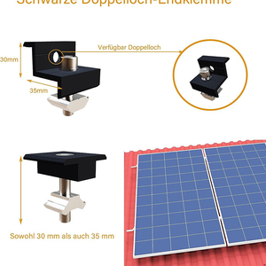 Estructura de Montaje en Suelo de Aluminio para Paneles Solares en Techos Planos, Accesorios Fotovoltaicos - Product Image 1