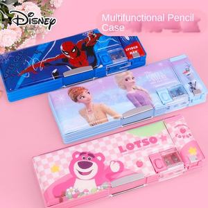Simpatico cartone animato astuccio in plastica per studenti della scuola primaria per bambini scatola di cancelleria forniture per la scuola all'ingrosso premi - Product Image 1