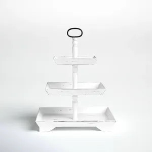 Élégant support à gâteau en aluminium à 3 niveaux, durable et léger, style Ins, décoration d'intérieur pour les mariages et les fêtes - Product Image 6