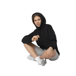 Sweats à col rond en coton surdimensionnés de luxe pour femmes Sweats à capuche vierges avec logo personnalisé de haute qualité Polaire unie unie à paillettes - Product Image 6