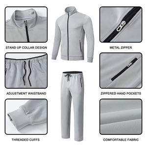 Survêtement de jogging pour homme avec logo personnalisé en gros, entraînement athlétique, fermeture éclair, costume de sport ajusté pour l'hiver, fabriqué au Pakistan - Product Image 4