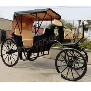 Royal Black Vis a Vis Horse Driven Carriage Último Vis a Vis Horse Driven Carriage Black Convertible Horse Carriage EE. UU. - Product Image 1