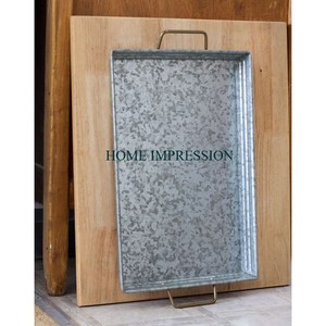 Aperitivos galvanizados de forma redonda y bandeja para servir el desayuno para bodas y fiestas de cumpleaños Bandeja segura para alimentos Diseño de bandeja duradera - Product Image 3