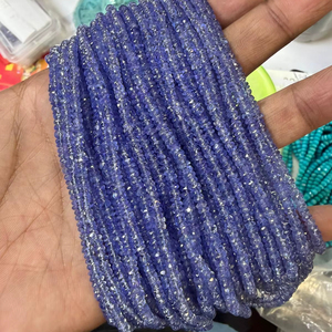 Cuentas de Tanzanita Natural de Calidad Superior, 3-4 mm, Piedras Semipreciosas de Tanzanita para la Elaboración de Joyas y Manualidades - Product Image 1