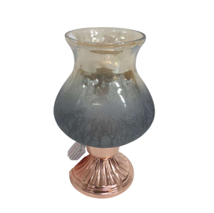 ของตกแต่งบ้านดีไซน์ทันสมัยแก้วอลูมิเนียมทรงโต๊ะที่ใส่พายุเฮอริเคนสีนิกเกิลสไตล์โมเดิร์นทำด้วยมือจำนวนมาก - Product Image 4